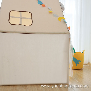 Cotton Canvas Indoor Play Bed Tent For Kids